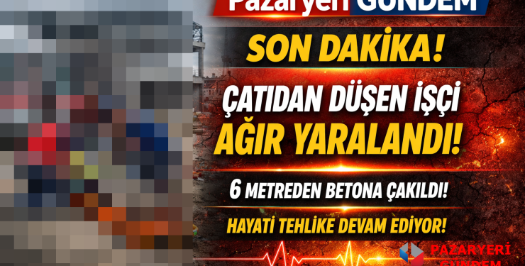 Pazaryeri’nde 22 Yaşındaki Çatıdan Düşen İşçi Ağır Yaralandı