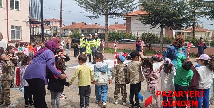Miniklere Büyük Ders: Pazaryeri’nde Trafik Bilinci Küçük Yaşta Başladı